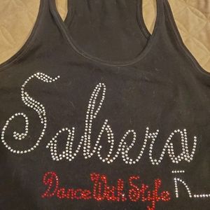 "Salsera - Dance with Style" racerback bling tank